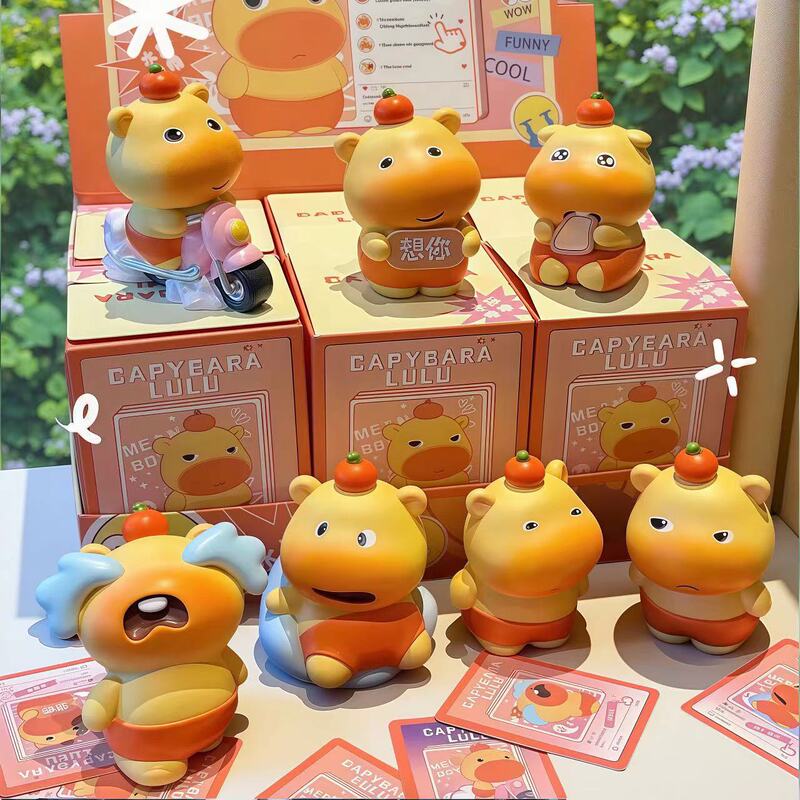 Capybara Lulu Blind Box Emoji-Themed Figurine Toy Decoration Creative Small Gift