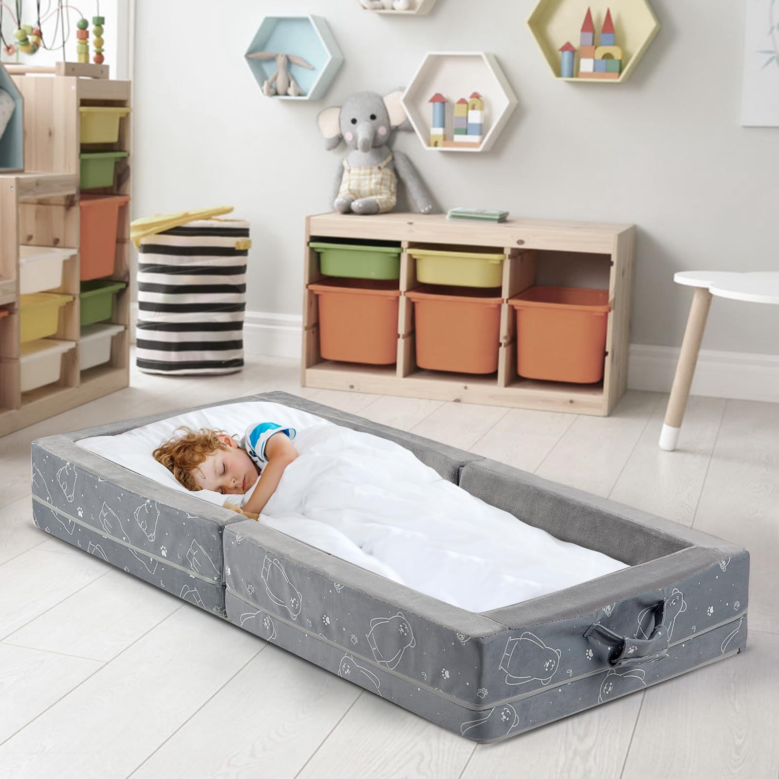 Customized Box Baby Mattress Amazon New High-Density Sponge Children's Bed Guardrail Portable Sponge Mattress