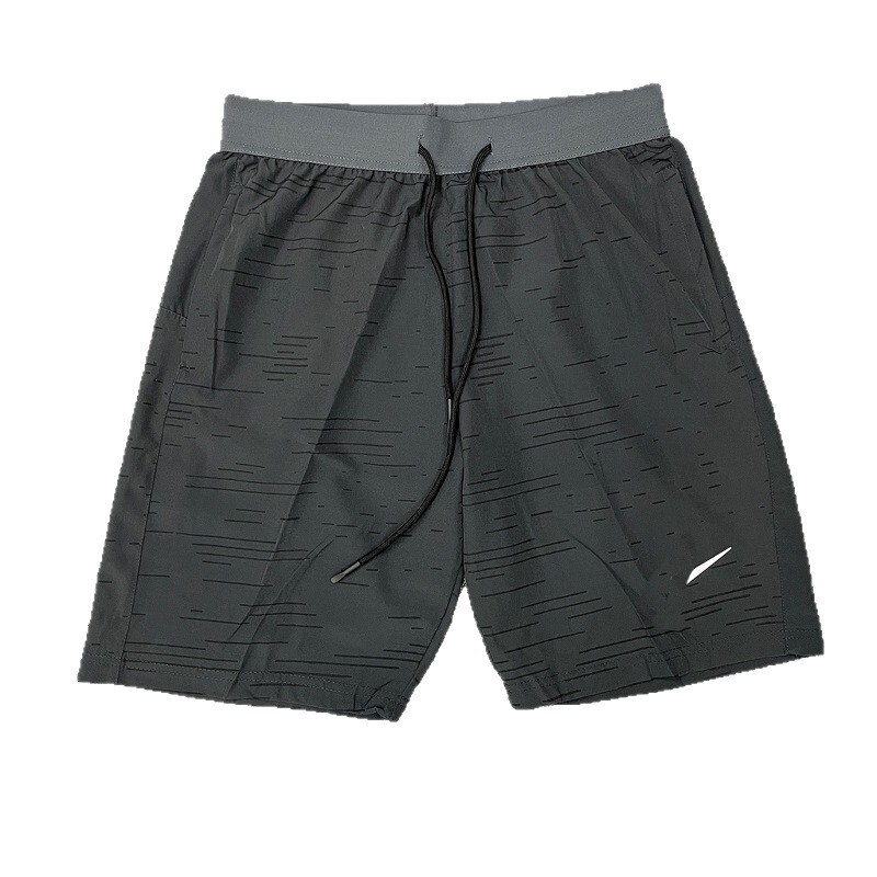 Wholesale lightweight quick-dry shorts, woven, breathable, with zipper, for sports and leisure, breathable, for foreign trade, fitness, loose fit, running, quarter-length