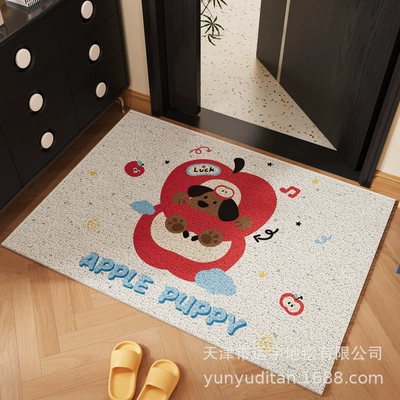 Circle Floor Mat, Home Entrance — Avtomobil döşəmə paspasları - apple-dog-4060cm