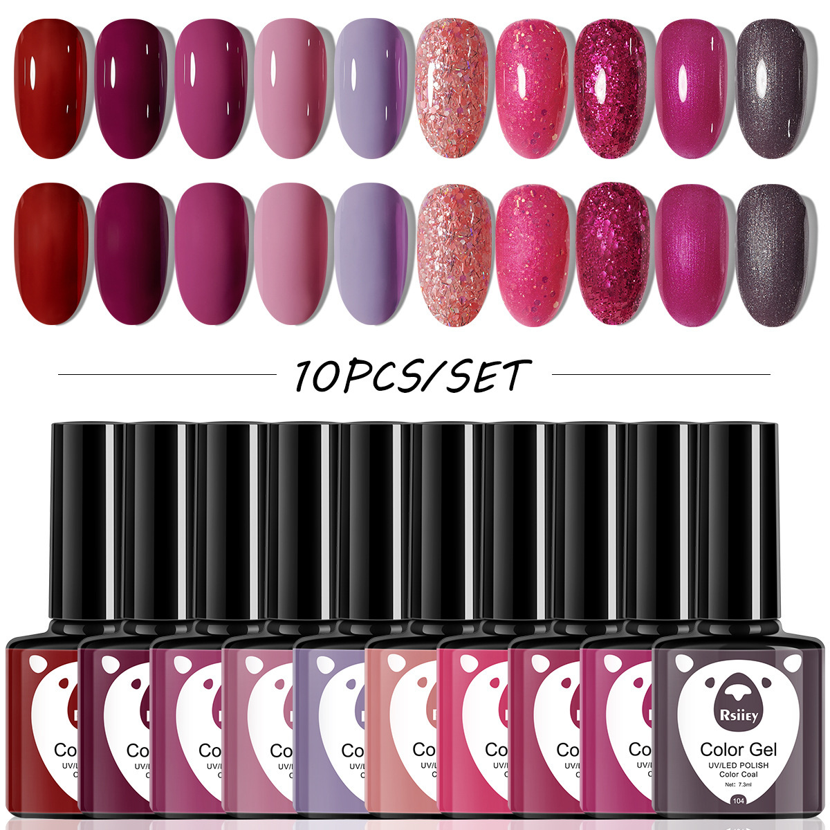 Nail Art Navidad 10 color esmalte de uñas traje de pegamento popular nude lentejuelas UV fototerapia pegamento esmalte de uñas traje de pegamento tienda de uñas