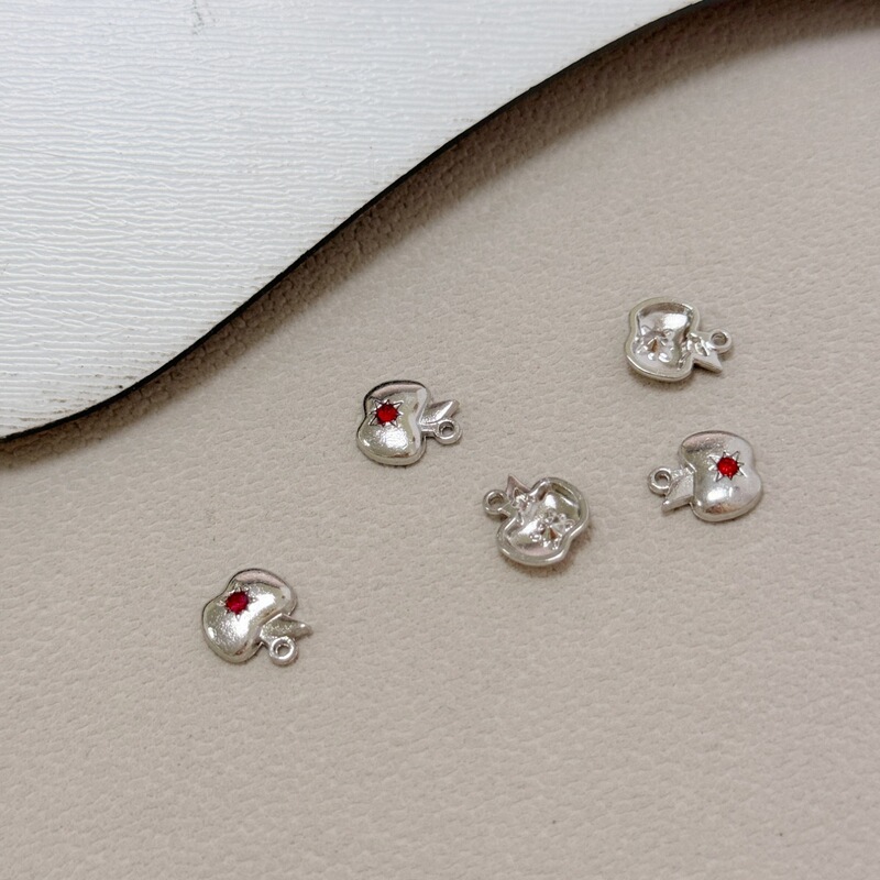 Alloy Imitation Apple Pendant Pendant DIY Bracelet Necklace Jewelry Accessories