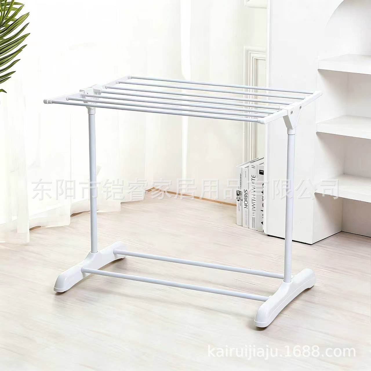 Fábrica multifuncional de piso de tres capas percha de secado de ropa percha de toallas de baño percha de secado de ropa percha de almacenamiento plegable móvil image 12