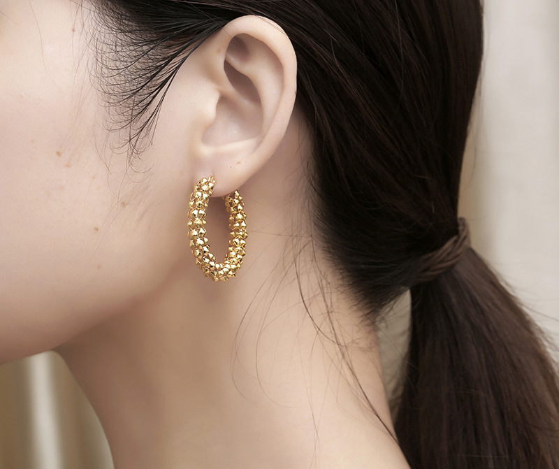 Vintage Style U Shape Titanium Steel Plating Earrings 1 Piece