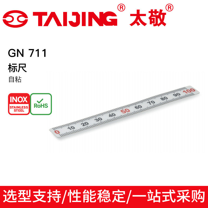 Thickened Measuring Ruler with Adhesive, High-Precision Steel Ruler, Elisa Gant Gn 711 Self-Adhesive Ruler