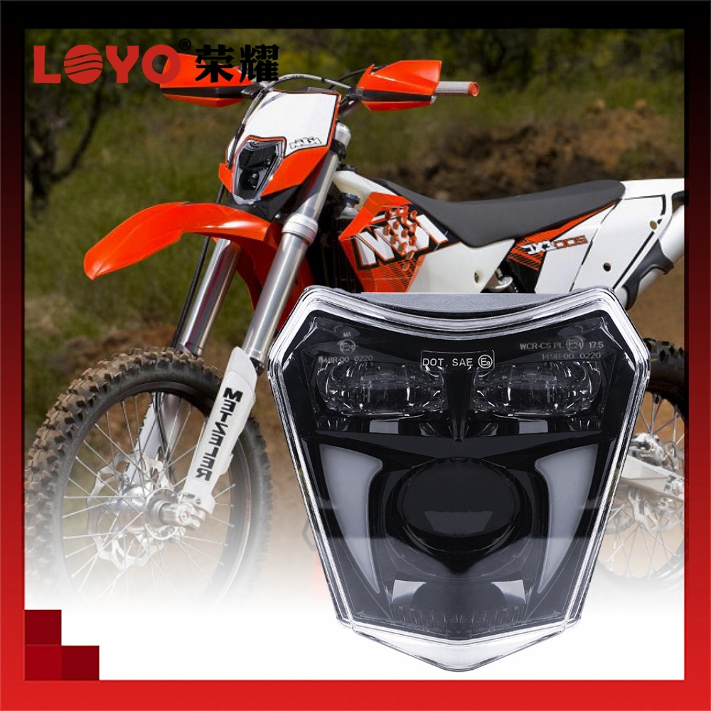 Motuoche KTM Motorcycle LED Headlight for Off-Road Motorcycle Modification (Motorcycle headlights, headlights) - black-ly-ktm-001