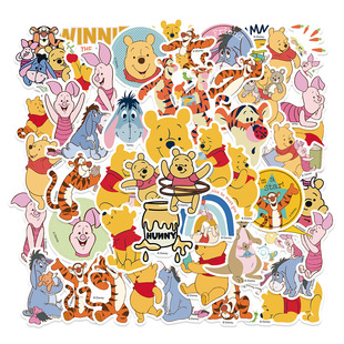 50 Tigger Winnie the Pooh Stickers for Mobile Phone Luggage Waterproof Kidsren's Stickers Genuine Authorized Winnie