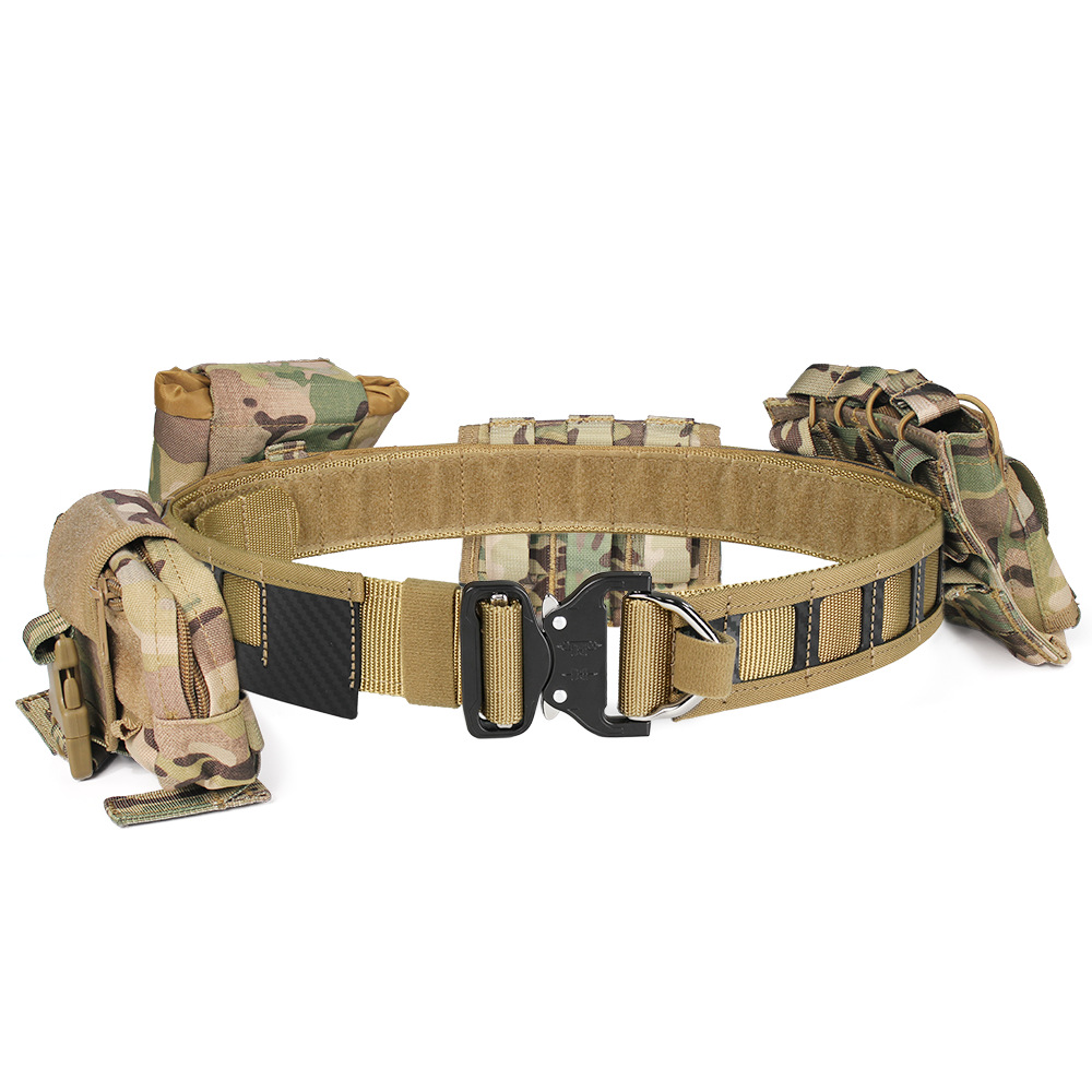 Cinturón Táctico MOLLE para Hombre de 4.5 cm de Lona Ligero para Combate al Aire Libre