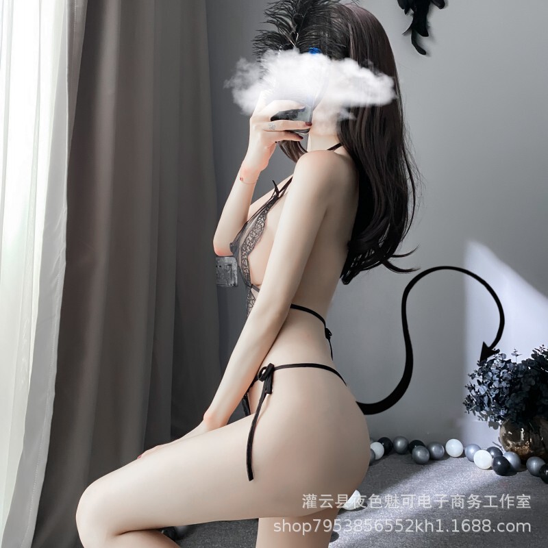 Sexy Underwear Butterfly Bra Siaman Three-point Panties Sexy Pajamas Passionate Strap Large Size Sexy Set
