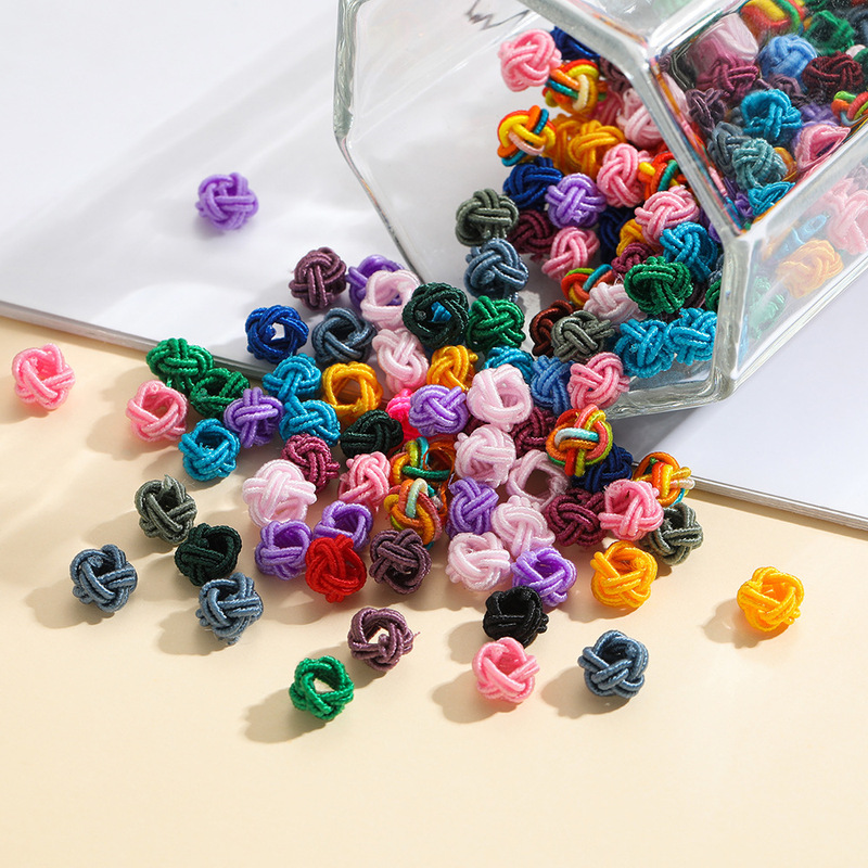 Colorful Pineapple Buckle Coil Knot DIY Ball Bracelet Accessories Material Red Rope Hand-Woven Hand Rope Braided Rope Accessories