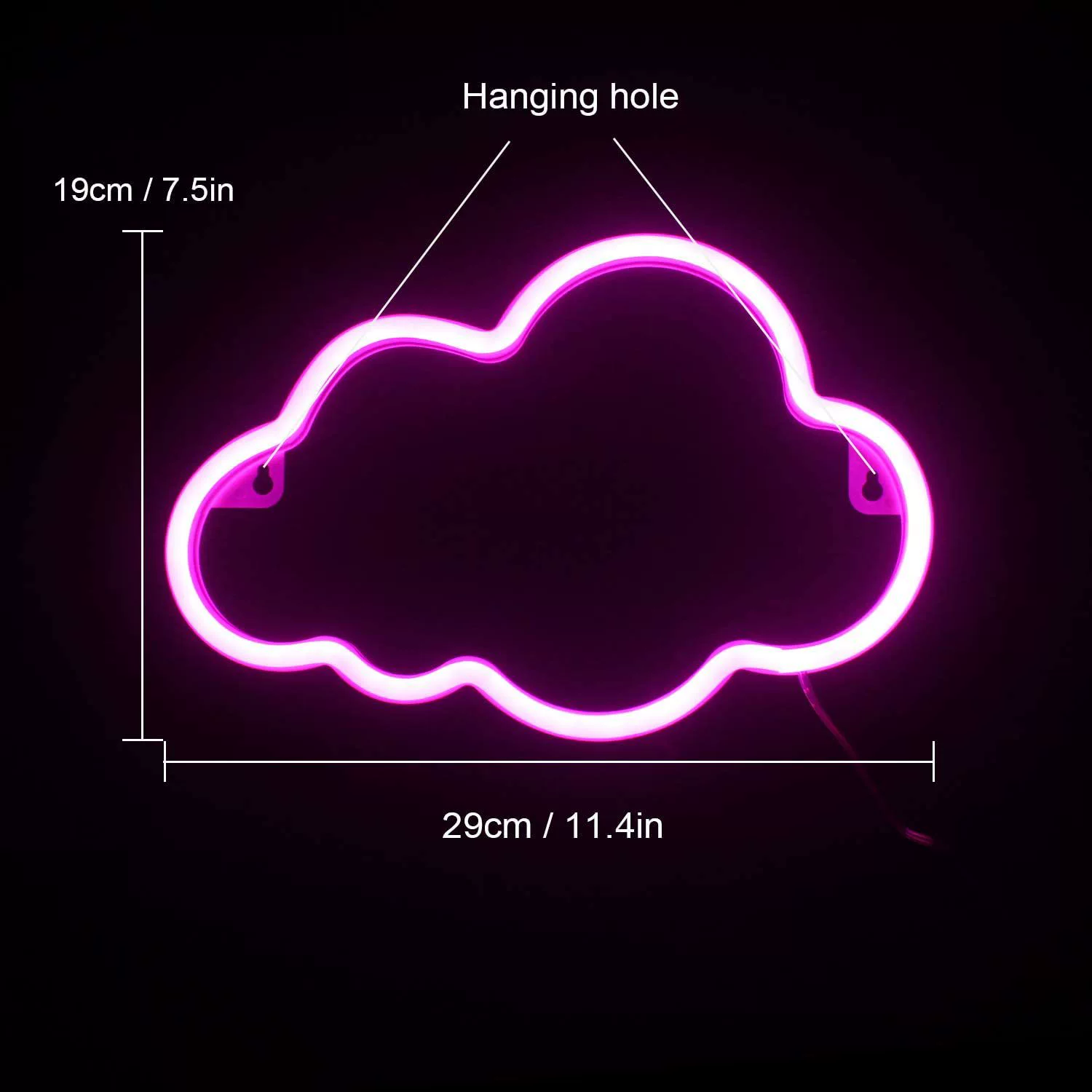 Кросс-бордер INS новая LED новая облачная неоновая неоновая лампа USB батарея модель свет внутри декоративный источник производство