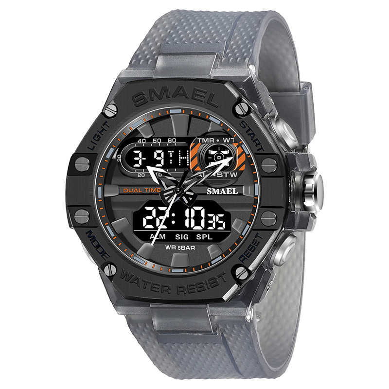 Smalla smael deportes reloj electrónico personalidad juvenil tendencia reloj calendario semana calendario luminoso 8066