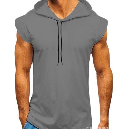 2021 nuevo AliExpress Amazon eBay hombres sin mangas Fitness deportes cordón con capucha chaleco Top hombres