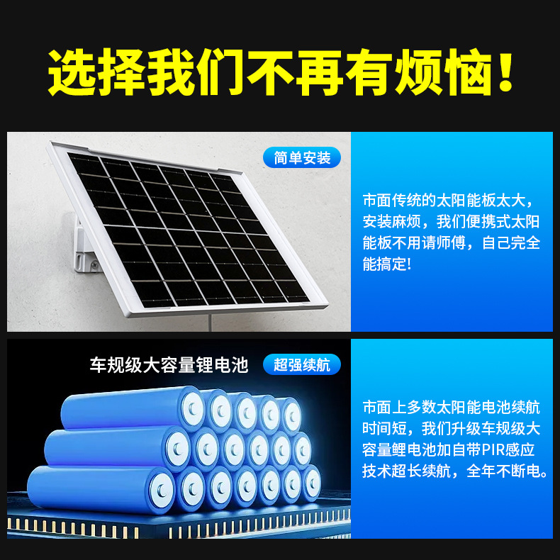 户外太阳能摄像头夜视全彩