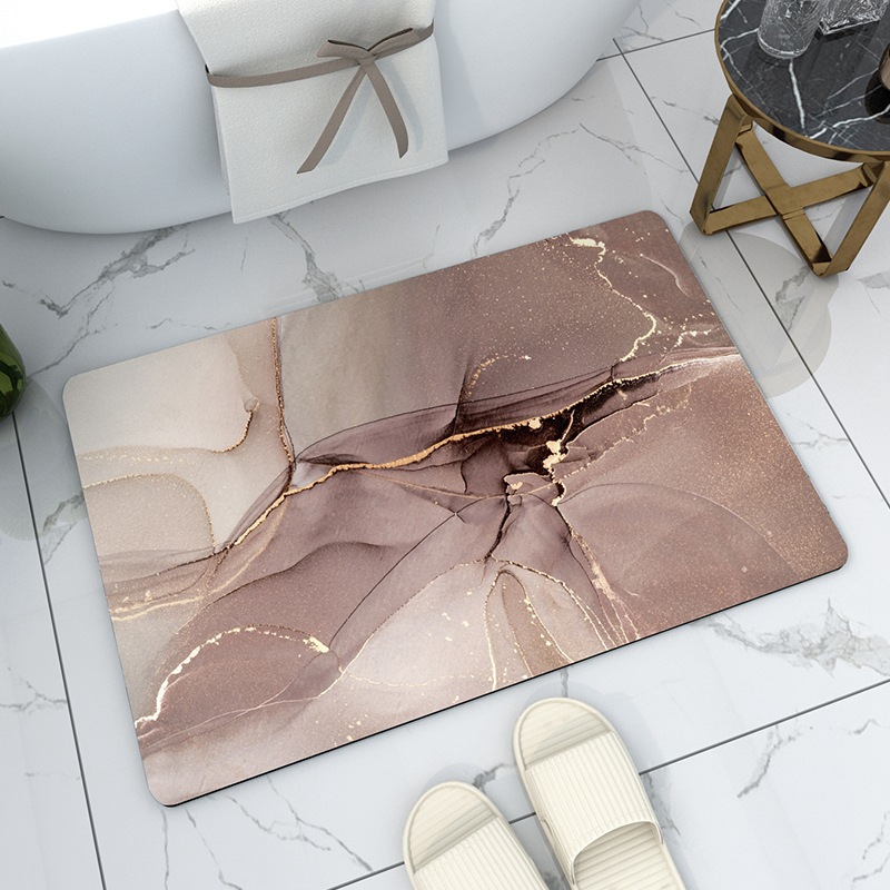 Alfombra de piso absorbente de baño de mármol antideslizante de secado rápido alfombra de piso alfombra de baño
