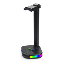 RGB發光頭戴式耳機支架abs材質桌面立式可絲印logo手機耳機展示架