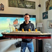 泰坦尼克号积木高难度巨模型船舶男孩拼装玩具新年礼物12