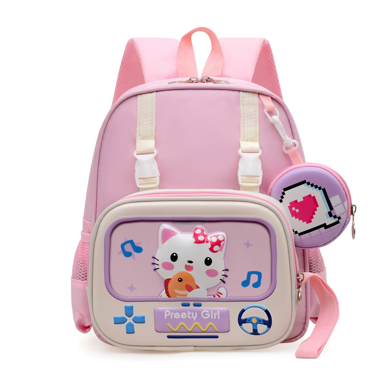 Bonito conejo niña mochila de dibujos animados dinosaurios niños mochila de jardín de infantes mochila transpirable preescolar bebé