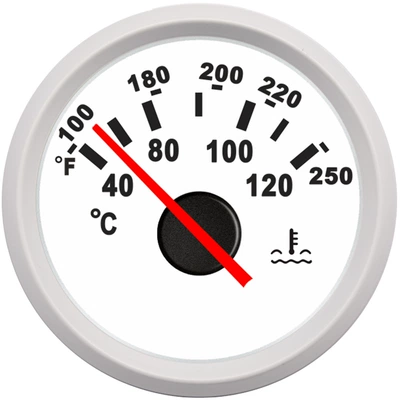 modified Universal water temperature – automobile instrument - white-frame-white-background-pointer