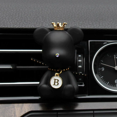 Car perfume ornaments air conditioning outlet expansion Incense Stone jewelry violent bear gypsum aromatherapy car fragrance light fragrance (Car Perfume Aromatherapy) - black-rivet-bear