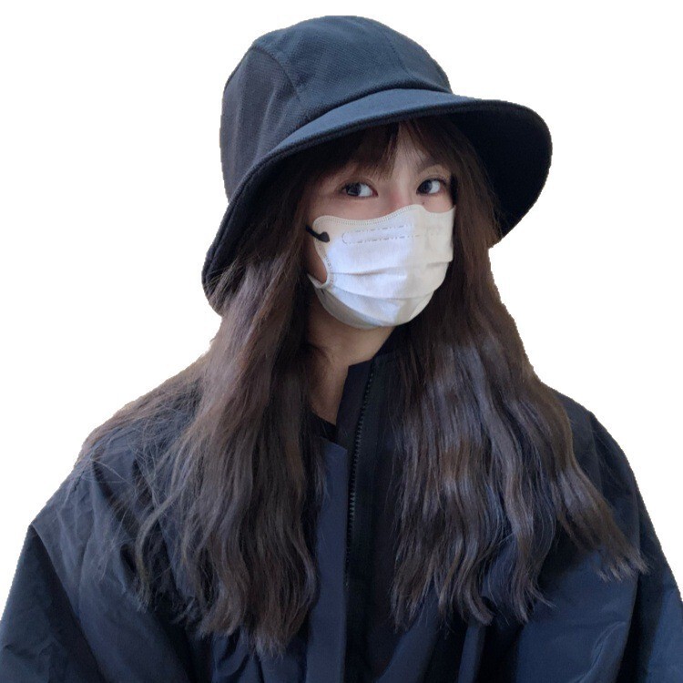 一帽多戴 日系复古毛呢渔夫帽子女2025秋冬新款简约百搭遮阳盆帽|undefined