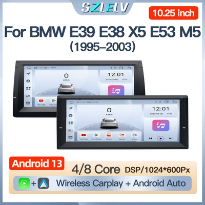 10.25inch Suitable for Bmw 5 Series 7 Series E38 E39 X5 E53 M5 Car Central Control Large Screen Navigation Reversing Camera