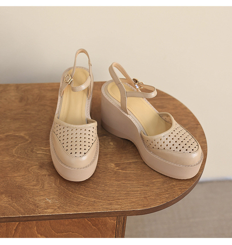 Sandal cao gót nữ mũi nhọn quai ngang đế dày 9.5cm — màu trắng ngà, màu mơ chi tiết 16