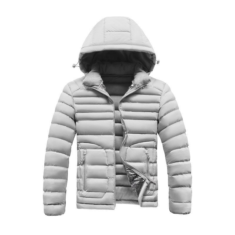 跨境四面弹排骨衣男加绒加厚棉服带帽羽绒棉衣拍拍棉欧美外贸批发