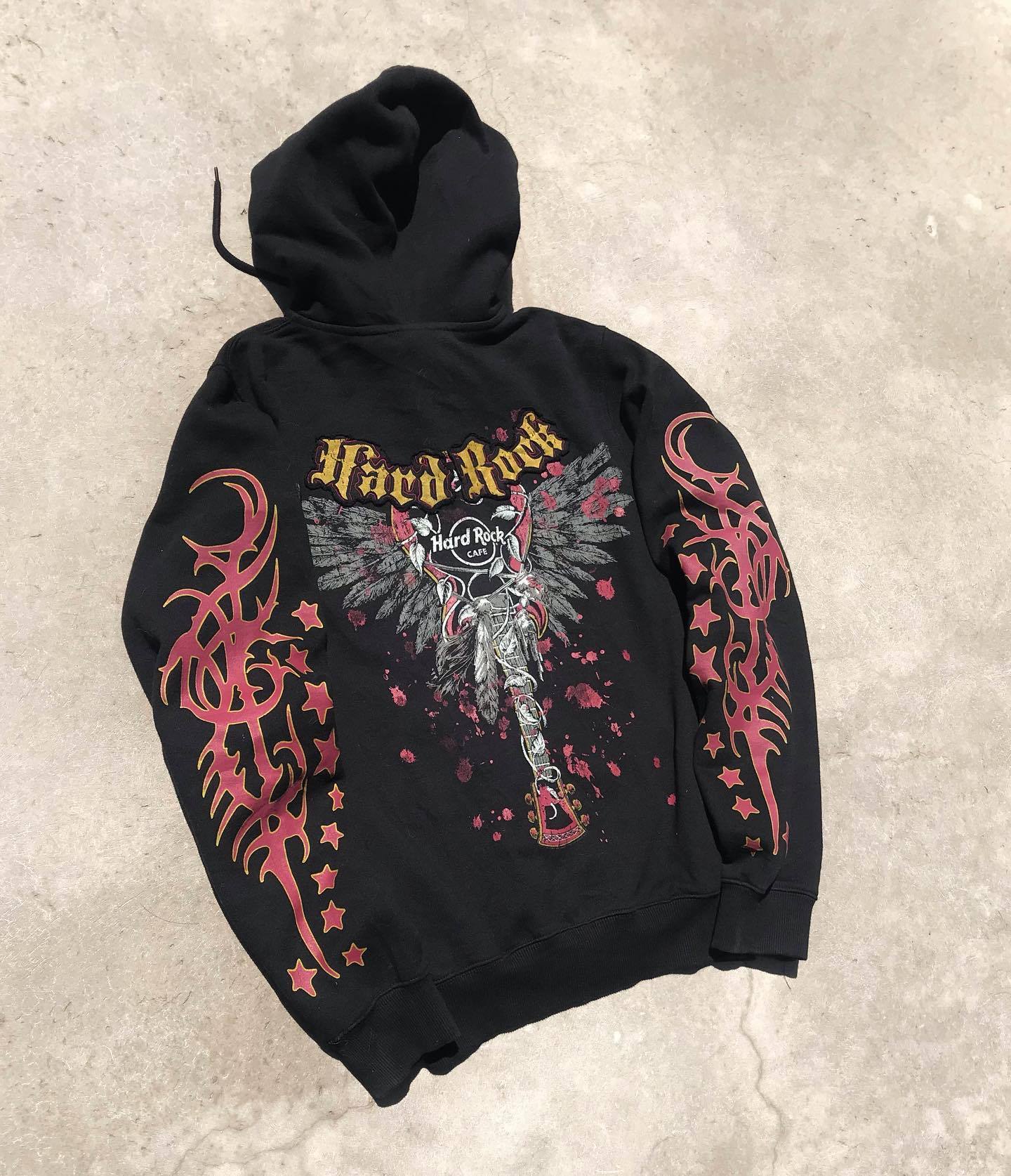 Men's Clothing autumn and winter sweatshirt street retro print embroidery loose plus velvet hooded_voghion.com