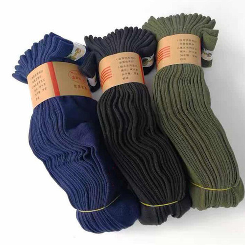 Men's Mid-Calf Summer Socks, Black and Blue Deodorant Absorbent Uniform Sports Socks for Business, Random