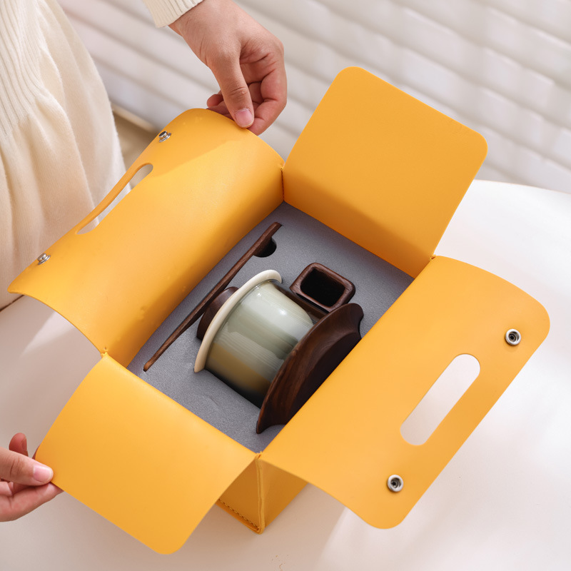 Taza de café de vidrio original Taza de café de cerámica con platos de impresión comercial LOGO