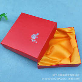 天地花一枝梅花手镯盒便宜镯子盒厂家现货批发玉石红色包装盒纸盒