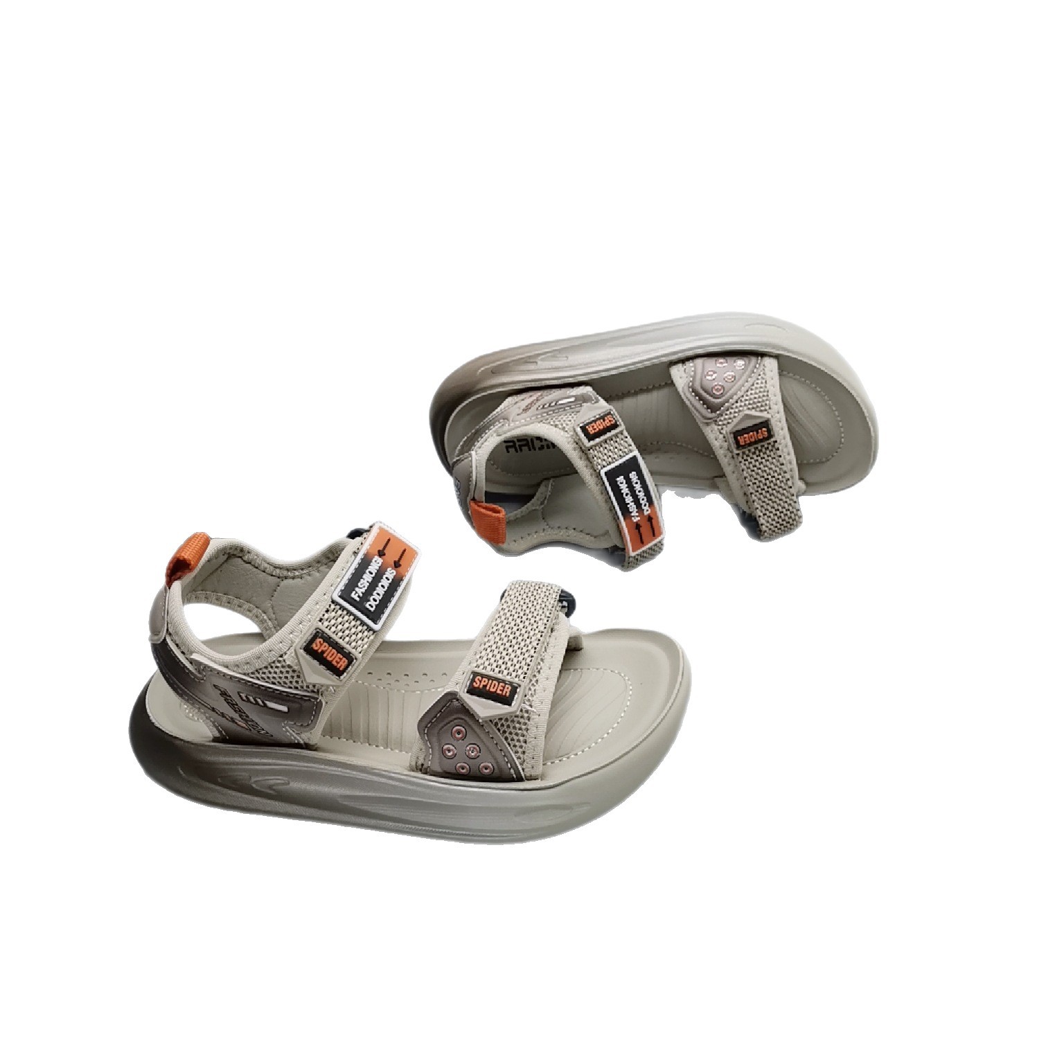 2025 verano estilo caliente retro hombre tesoro 9-12 años sandalias nuevo estilo a través de la red zapatos casuales zapatos deportivos zapatos de playa con hebilla móvil