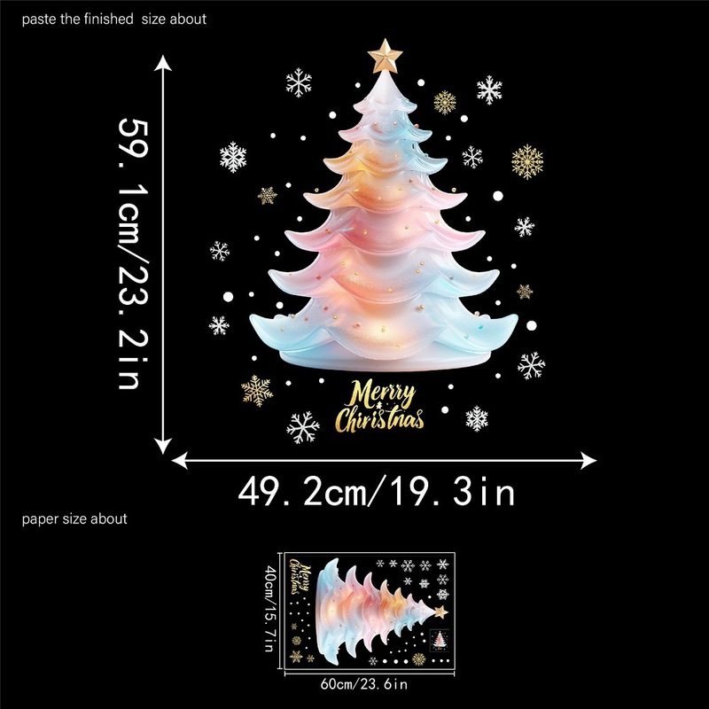 2026 工場直販クロスボーダークリスマス装飾ライトヘラジカガラスステッカーショップガラス窓静電卸売|undefined