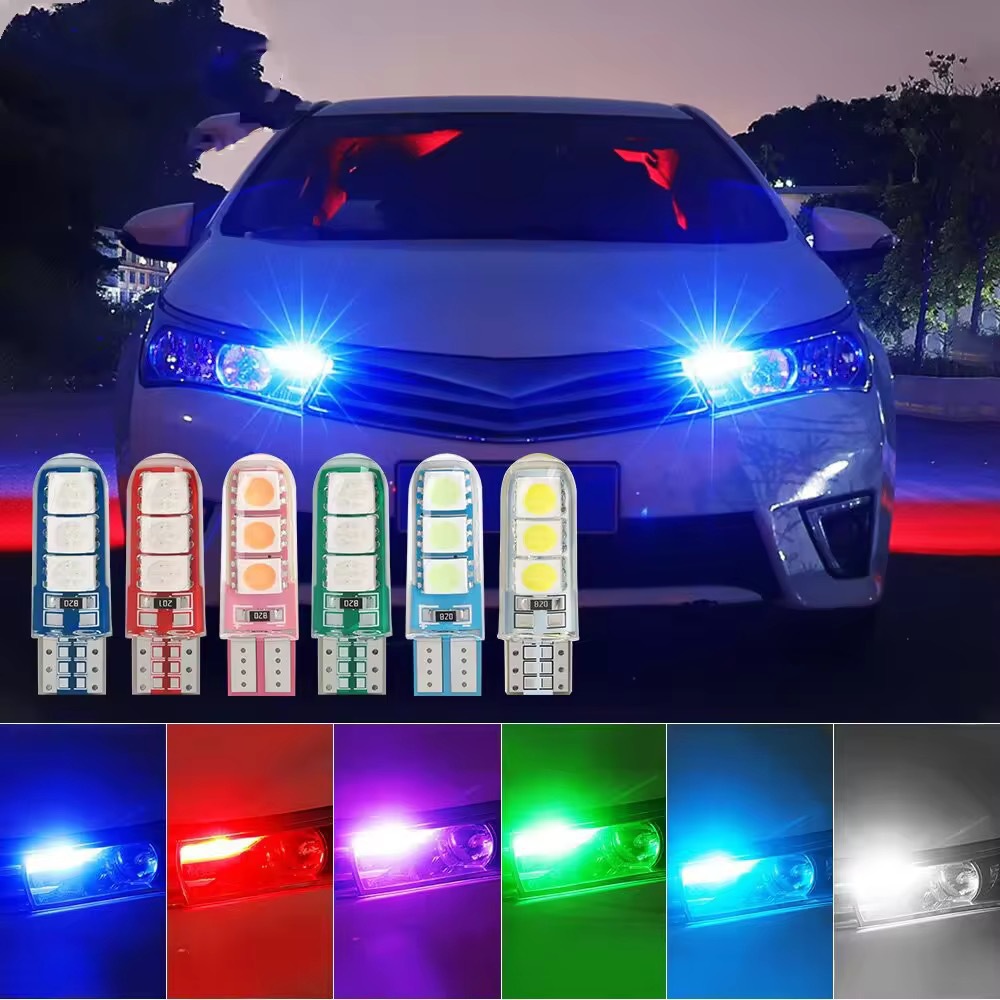 Nuevo automóvil LED decodificado T10 5050 6SMD lámpara de ancho bombilla de silicona W5W lámpara de licencia luz de lectura