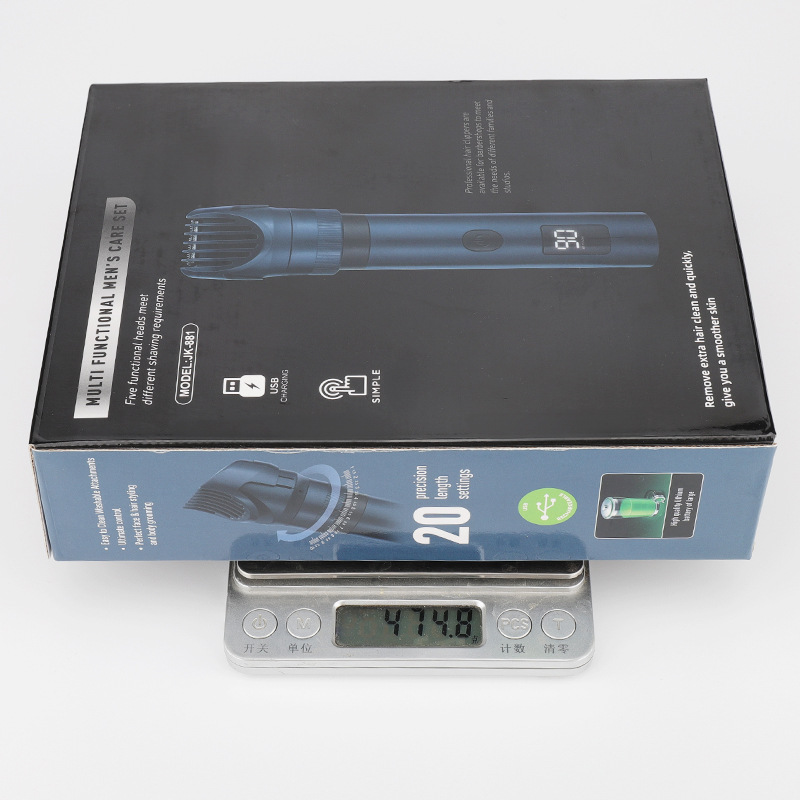 Corte de pelo eléctrico masculino ajustable, afeitador multifuncional, aparato de pelo nasal doméstico, recortador de pelo corporal.