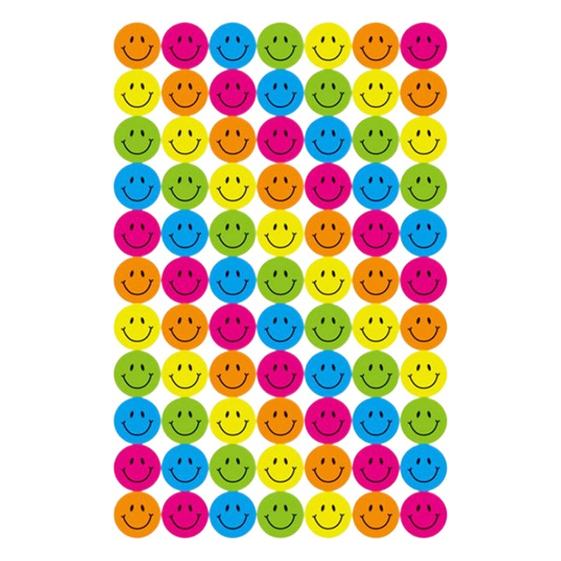 in stock film rainbow love diy sticker kindergarten smiley face sticker hand account sticker material decoration wholesale