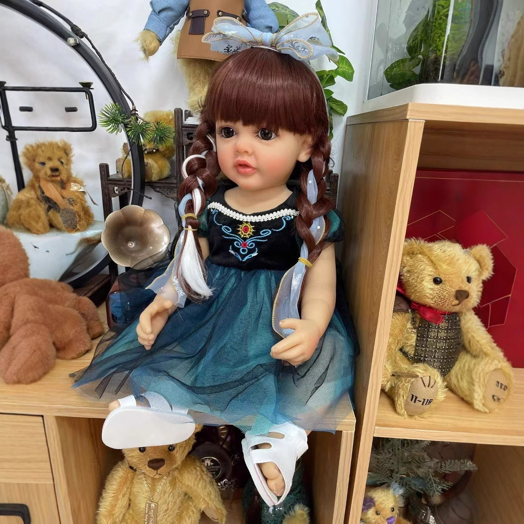 55cm de simulación de pegamento completo muñeca renacida Anna Princess TikTok suministro de comercio electrónico transfronterizo entrega de una sola pieza