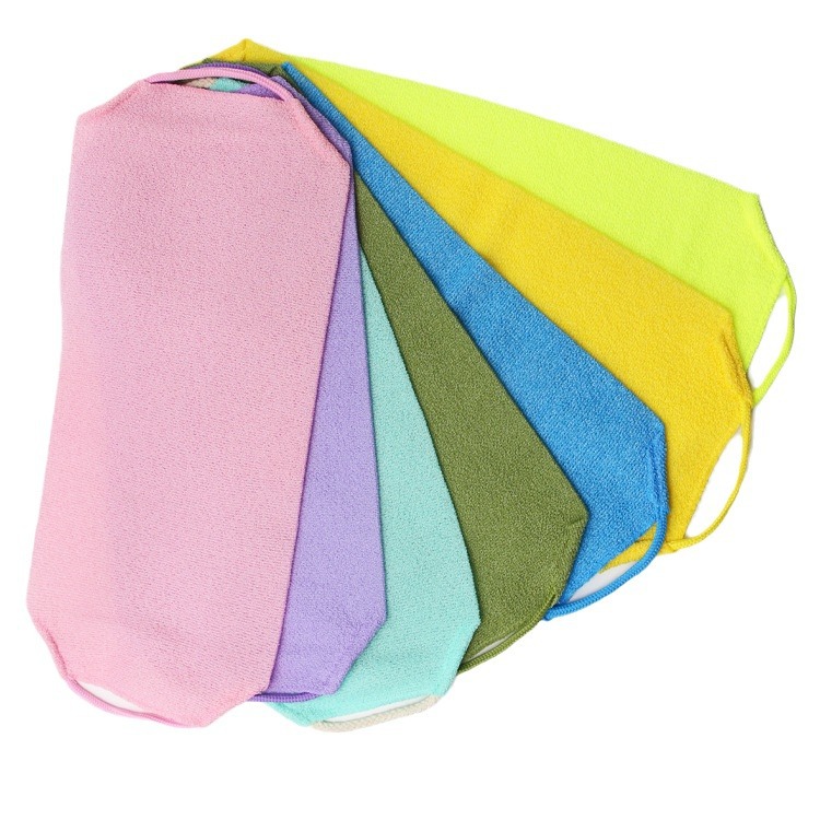 Toalla trasera de estilo coreano elástico exfoliante Toalla de baño Limpieza de baño Toalla de baño de barro baño espalda frotando larga Toalla de baño