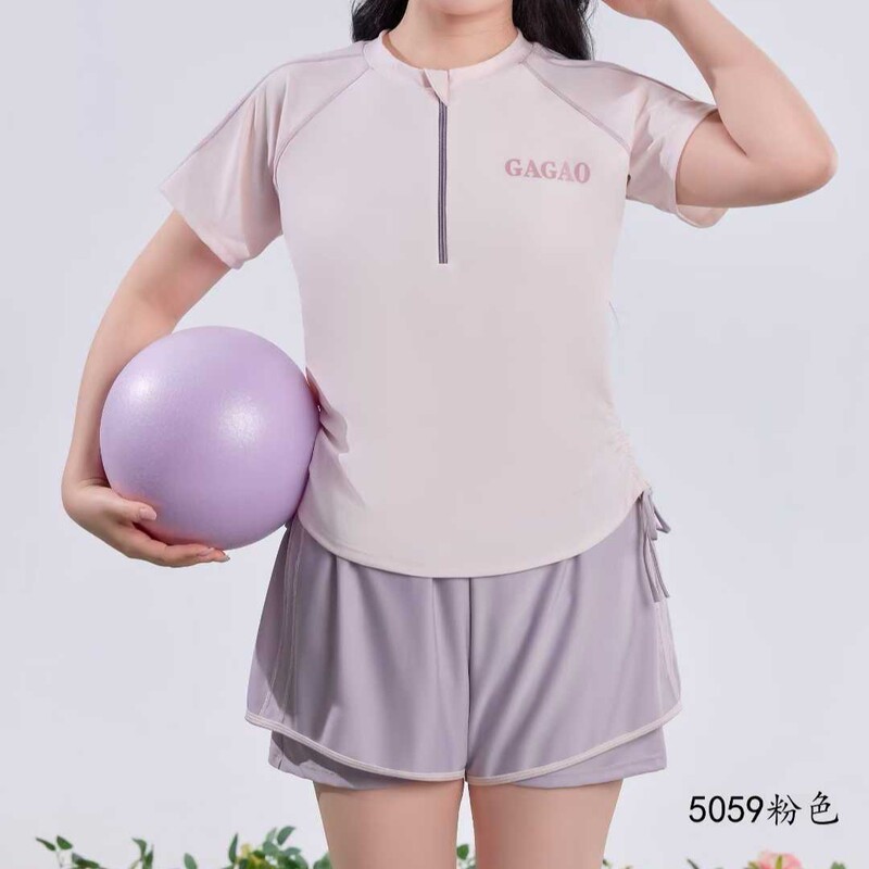 New Style Sporty Conservative Two-Piece One-Size-Fits-All Swimsuit for Slightly Plus-Size Women Y5059 Plus Size 4XL (70-80kg) New Style Sporty Conservative Two-Piece One-Size-Fits-All Swimsuit for Slightly Plus-Size Women Y5059 Plus Size 4XL (70-80kg)