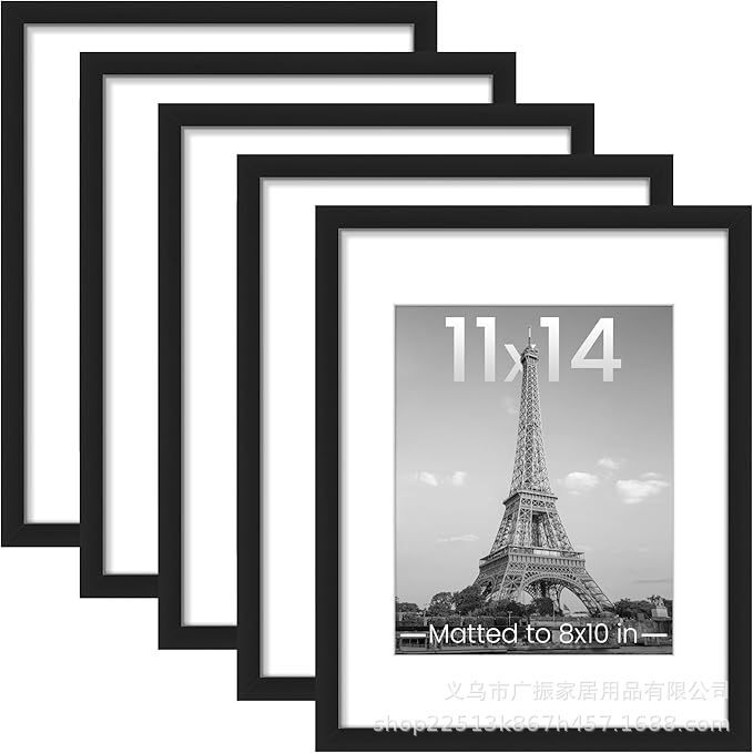 Amazon 11*14 photo frame wooden wall decorative three-dimensional picture frame five-piece creative art multi-function frame