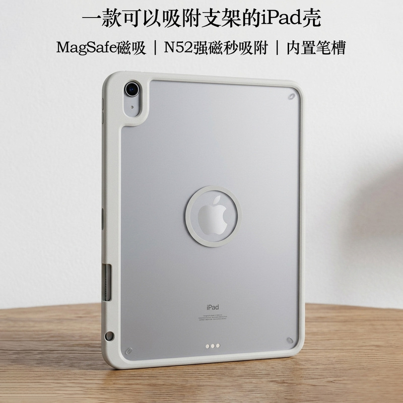 Acrylic iPad Pro11 Magnetic Ring Frosted Tablet Case 10.2 Anti-Bend Mini67 Pen Slot Tablet Case Air6/7