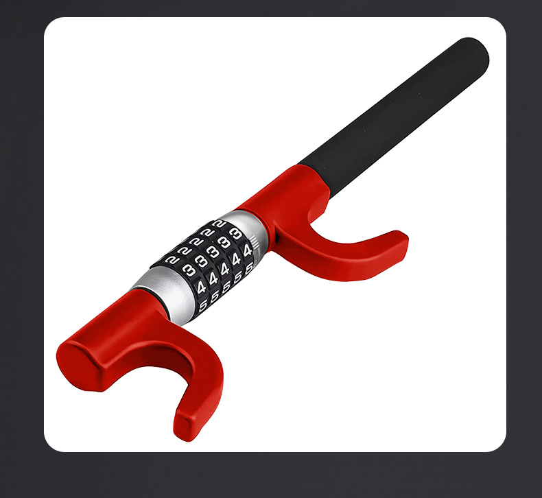Car Steering Wheel Lock, Anti-Theft Password Lock, Car U-Shaped Hook Lock, Adjustable Telescopic Self-Defense Safety Double Hook Lock