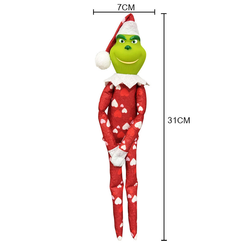外国貿易クロスボーダー本棚赤い人形エルフ人形クリスマスツリーペンダント長脚人形ぬいぐるみ男の子と女の子用|undefined