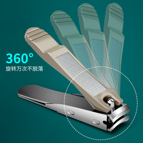 New anti-splash nail clippers large stainless steel nail clipper set nail groove trimming pliers household nail clippers wholesale