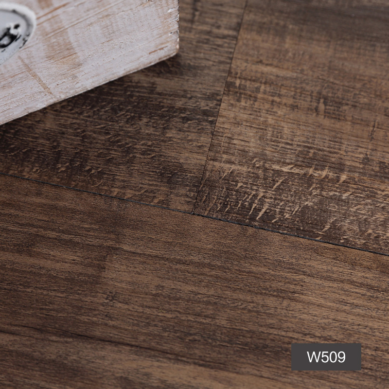 VHM7 wholesale PVC self-adhesive floor leather wood grain retro style bedroom home indoor wear-resistant thickened waterproof glue-free