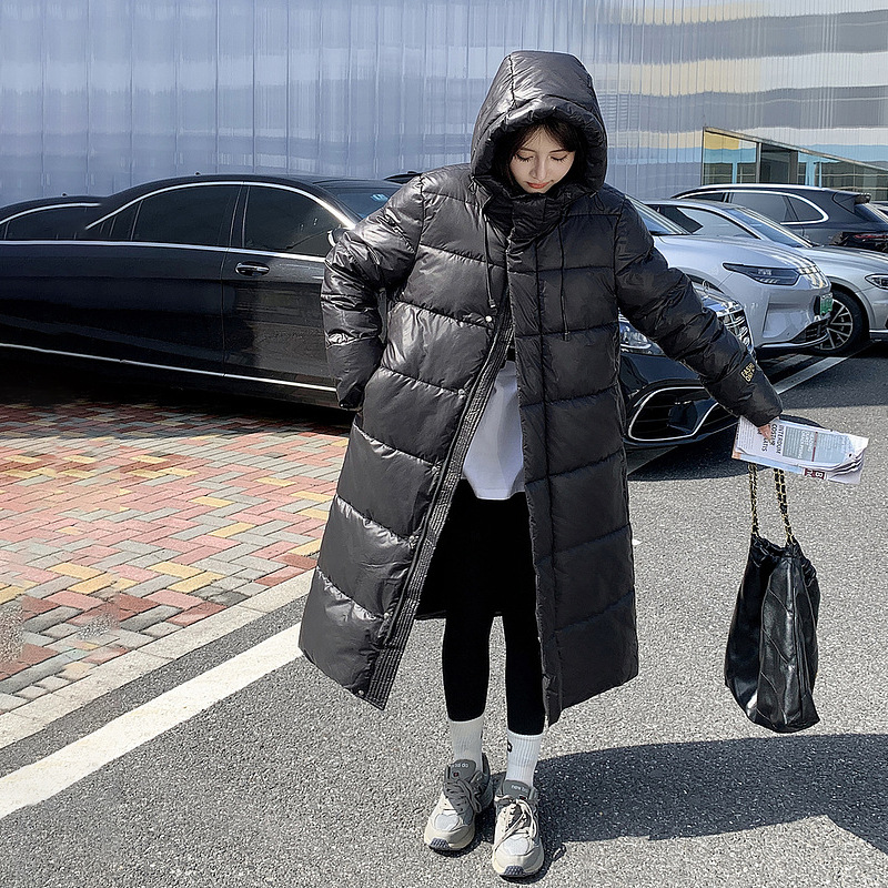 Casual abrigo de algodón de pluma larga mujer 2024 invierno nuevo estilo coreano de pan suelto abrigo de algodón mujer