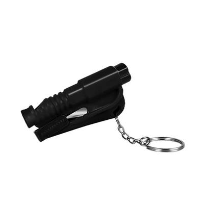 Car Self-Defense Safety Hammer, In-Car Escape Hammer, Multi-Functional Window-Breaking Tool, Cutting Seat Belt, Portable Car Use (Qəza çəkici) - first-generation-black-opp-bag