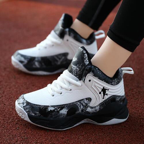 Spring New Unisex and Kids Sports Shoes, Mesh Leather Breathable Training and Casual Shoes, Boys' Basketball Shoes