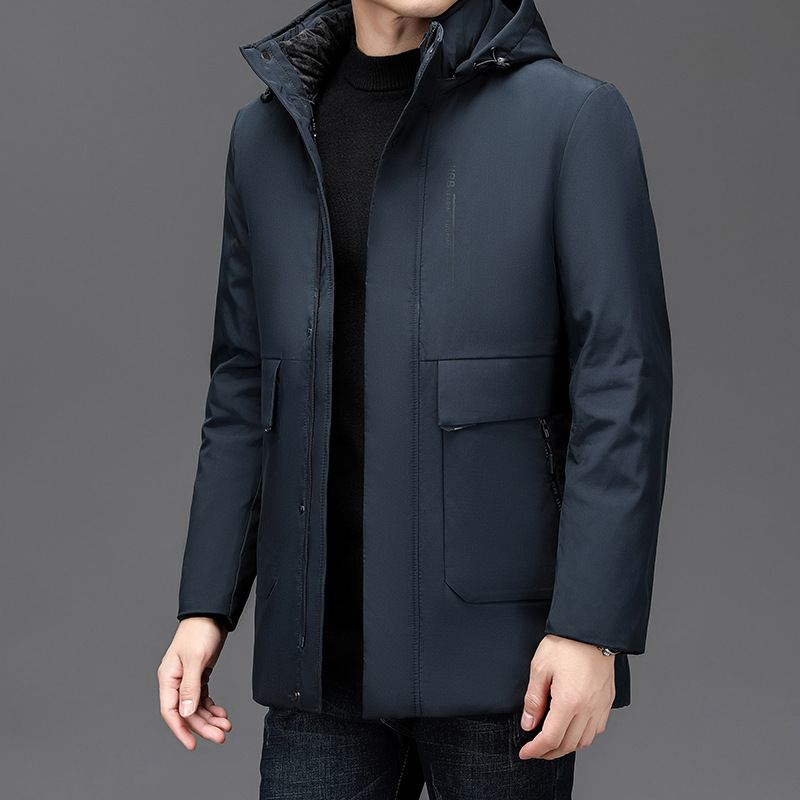 Casual down jacket with hood